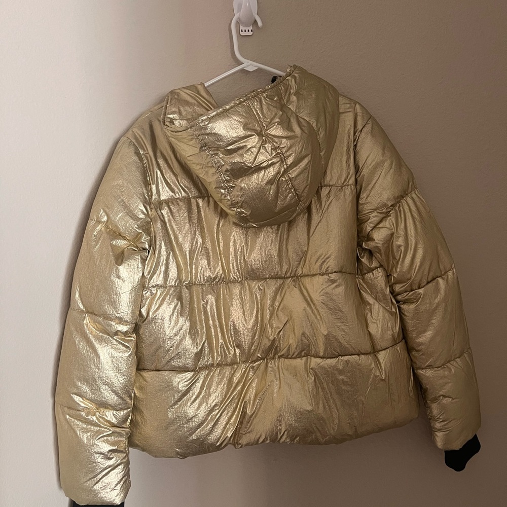 Gold Puffer Jacket - Picture 2 of 2